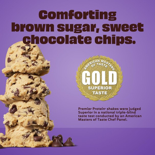Premier Protein Shake Cookie Dough 30g Protein No Added Sugar 24 Vitamins & Minerals to Support Immune Health 11 fl oz 4 Pack