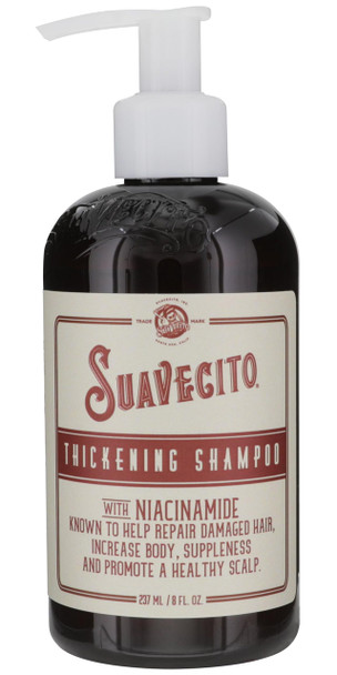 Suavecito Hair Thickening Shampoo With Niacinamide For Thinning Hair - Vitamin B3 Shampoo Repairs Damaged Hair Improves Health And Fights Hair Loss