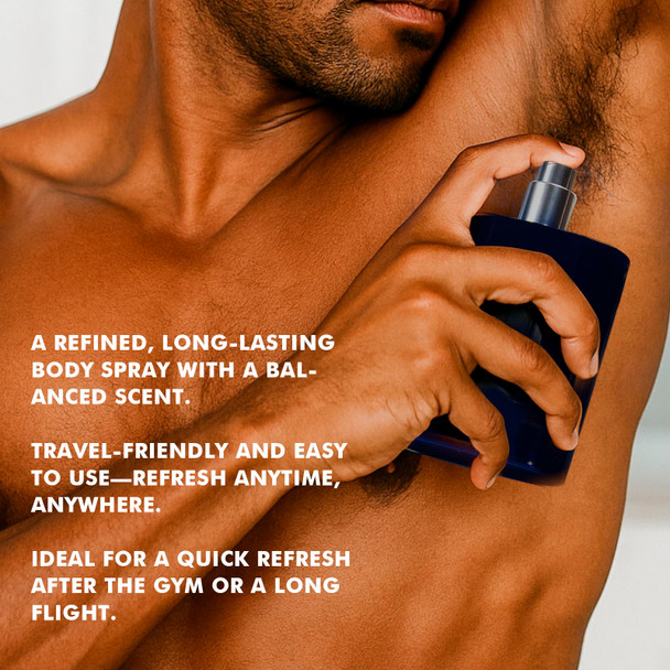 Deodorizing Body Spray for Men 3.56 Fl.Oz Notes of Lemon Lavender and Vanilla Long lasting Men's Fragrance Mist