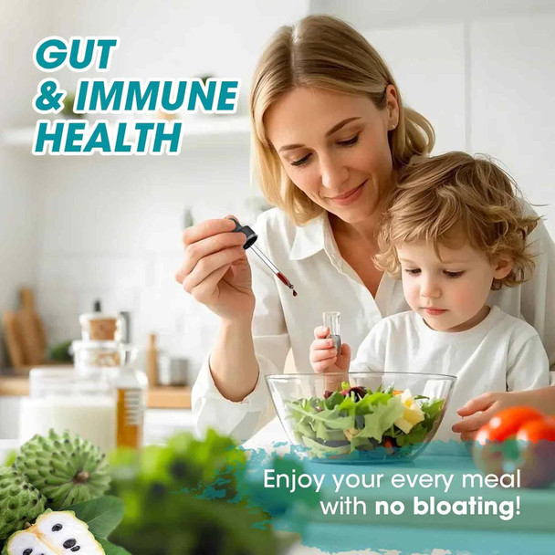 iMATCHME Soursop Graviola Liquid Drop with Elderberry & Lion Mane Mushroom, Soursop Bitter Liquid for Immune, Gut, Antioxidants, Cell & Energy Support, Sugar-Free, 3X Power Herbal, Natural Flavor, 2 Fl Oz