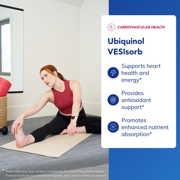 Pure Encapsulations Ubiquinol VESIsorb | Hypoallergenic Supplement | Enhanced Absorption of Active Antioxidant Form of CoQ10 | 60 Caplique Capsules