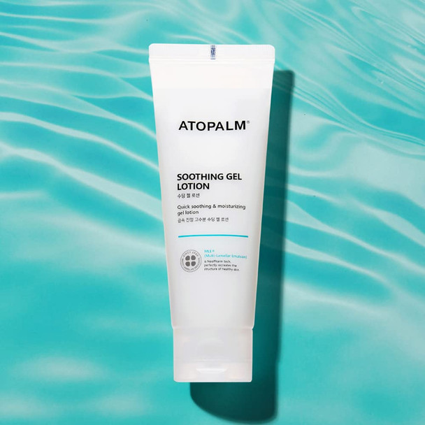 ATOPALM Soothing Gel Lotion 4 Fl Oz Cooling and Calming Moisturizer for Sensitive Eczema Prone Heat Rash Skin Redness Relief Lightweight Mild Face and Body Lotion for Baby Korean Skincare