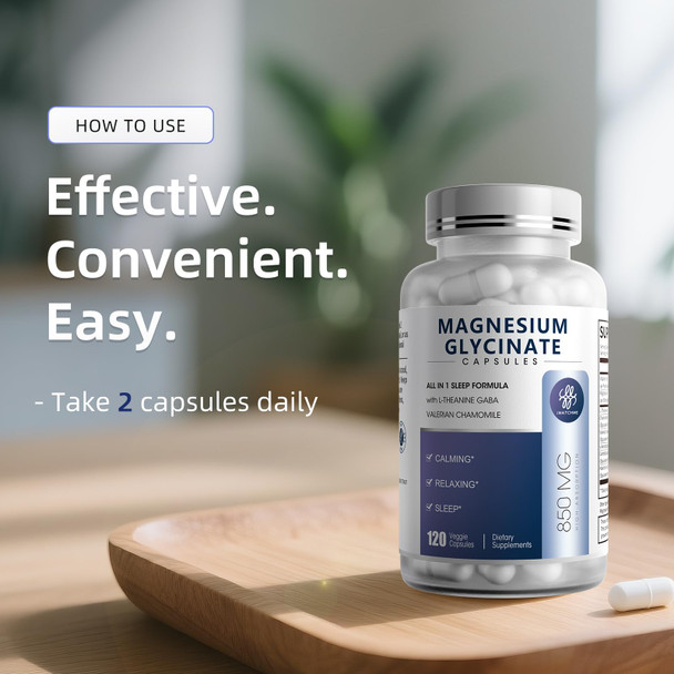 iMATCHME Magnesium Glycinate 850mg Capsules 120 Count