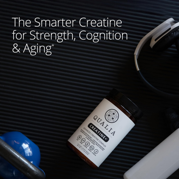 Qualia Creatine | Advanced Creatine Complex | 2 Sources + Magnesium | Optimized Absorption | Muscle Performance Brain Function & Healthy Aging