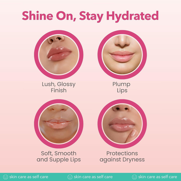 Patchology Lip Gloss for Women - Glossy Clear Shine Hydrating Lip Balm with Aloe Honey Goji Berry Oil - Moisturizing Lip Treatment for Dry Cracked Lips - Light Clean for Soft Smooth Lips (15ml)