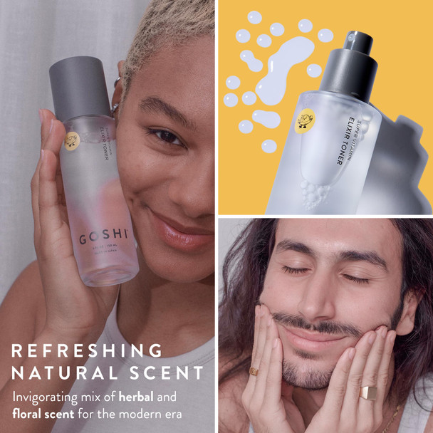 GOSHI Super Vitamin Elixir Toner for All Skin Types 5 fl. oz - Nourishing Face Toner Spray Infused with Vitamin E Cold-Pressed Sesame Oil