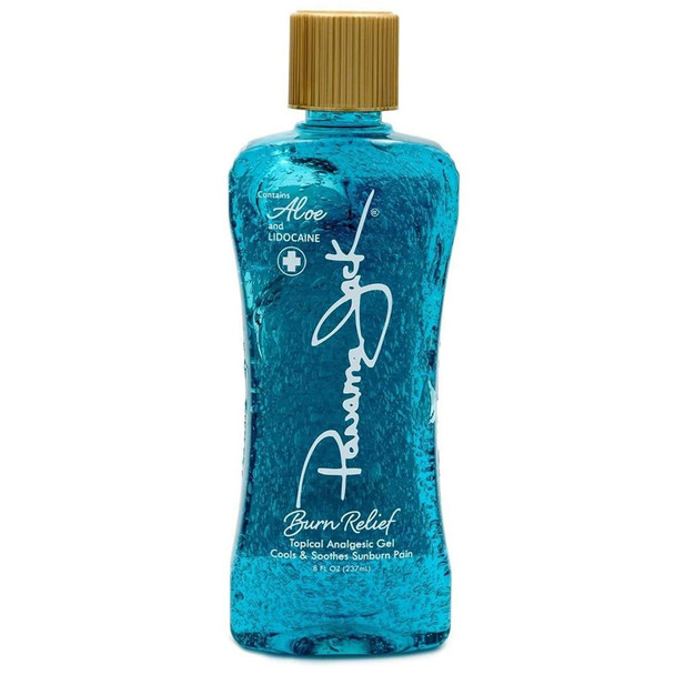 Panama Jack Burn Relief Gel - After Sun Topical Analgesic Cools & Soothes Sunburns Insect Bites Cuts & Scrapes Contains Aloe and Menthol 8 FL OZ