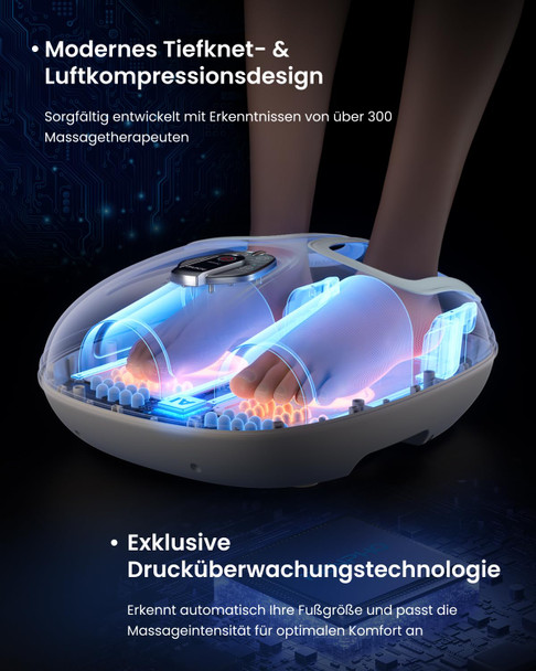 RENPHO Foot Massager Machine with Heat [2026 Upgraded], Shiatsu Foot Massager for Plantar Fasciitis, Birthday Gifts for Women Men, Cordless Control, Exclusive Voice Control, Beige