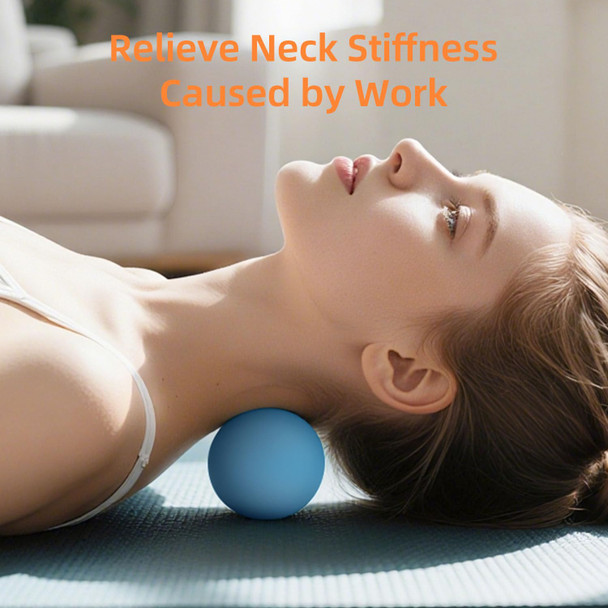 BESKAR Massage Lacrosse Balls for Myofascial Release, Trigger Point Therapy and Yoga Therapy, Foot Massage Ball to Relieve Plantar Fasciitis Blue