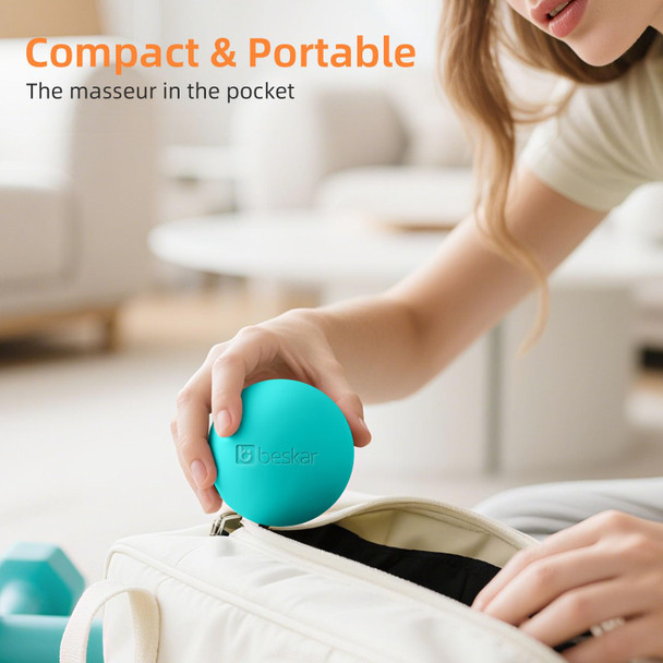 BESKAR Massage Lacrosse Balls for Myofascial Release, Trigger Point Therapy and Yoga Therapy, Foot Massage Ball to Relieve Plantar Fasciitis Green