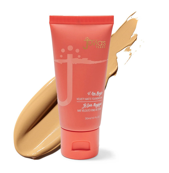 Juvia's Place I Am Magic Velvety Matte Liquid Foundation 530 - Ibiza - Medium w/Cool Golden Undertone Makeup Foundation Full Coverage Lightweight Long Wear Velvety Matte Finish