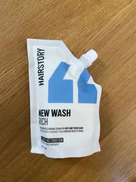 Hairstory New Wash Rich Refill – Detergent-Free Cleansing Cream Shampoo & Conditioner Alternative for Thick Coarse and Curly Hair Promotes Scalp Health & Doubles up on Moisture 8 oz