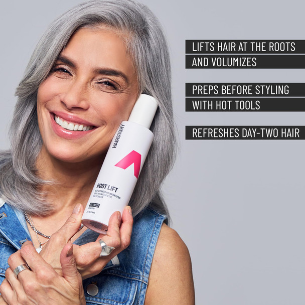 Hairstory Root Lift Heat Activated Volumizing Hair Spray Root Booster for All Hair Types Lifts Roots & Adds Volume to Thin Hair Nourishes & Moisturizes 8oz