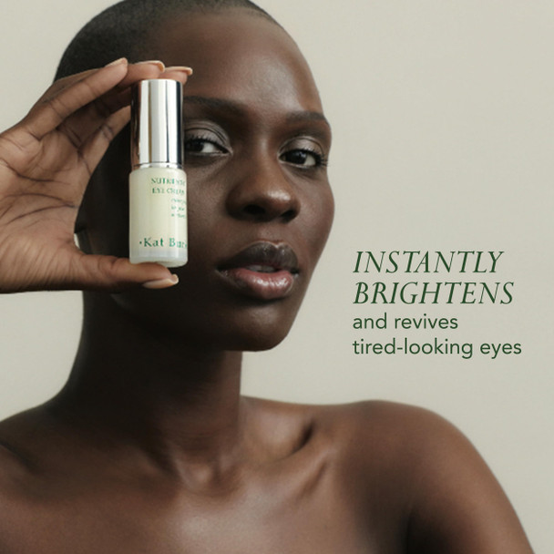 Kat Burki 8% Stabilized Vitamin C Eye Cream with Caffeine Dark Circle Reducing & Depuffing Eye Area Treatment 0.5 Fl Oz