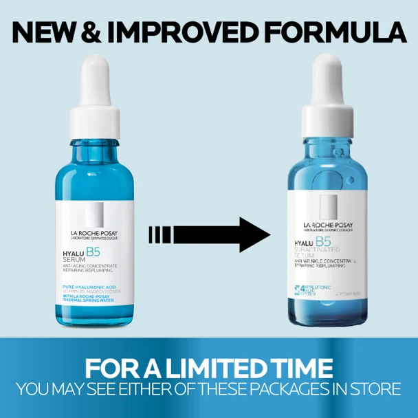 La Roche-Posay Hyalu B5 Pure Hyaluronic Acid Serum for Face Vitamin B5 + Hyaluronic Acid + Madecassoside Hydrating Serum Visibly Plumps Skin Sensitive Skin Safe Anti Aging Oil-Free  -  1.01 Fl Oz
