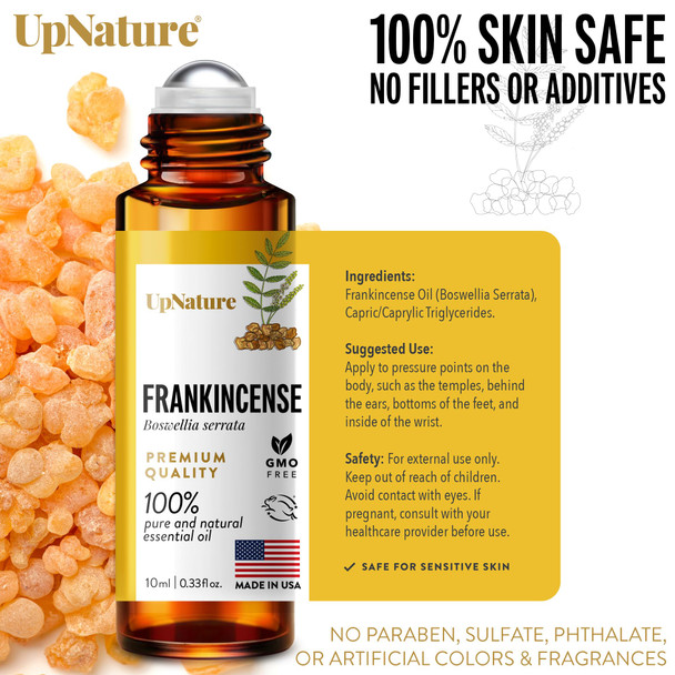 UpNature Frankincense Essential Oil Roll On - 0.33 Fl Oz
