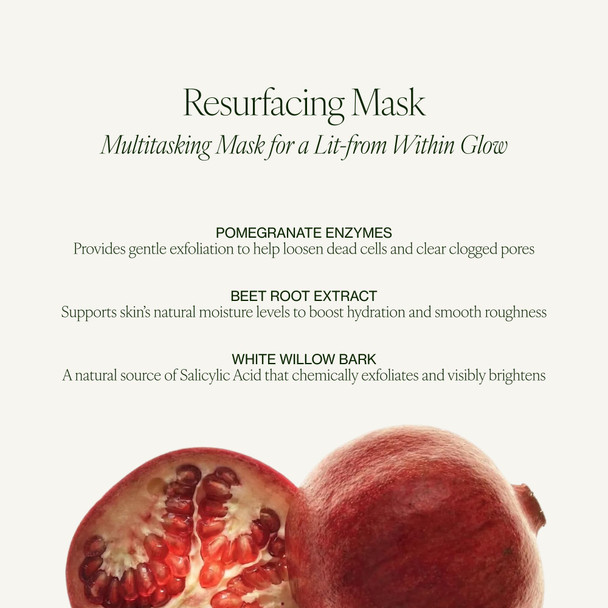 Tata Harper Resurfacing Mask Instant Glow Face Mask Gentle Exfoliating Face Mask Enzyme Mask Natural Skincare 30ml