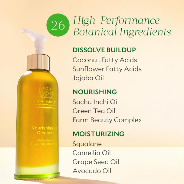 Tata Harper Nourishing Oil Cleanser Gentle Makeup Removing Cleanser Cleansing Oil Natural Skincare
