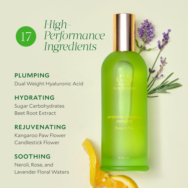 Tata Harper Hydrating Floral Essence Hyaluronic Acid Mist Hydrating Face Mist Natural Skincare