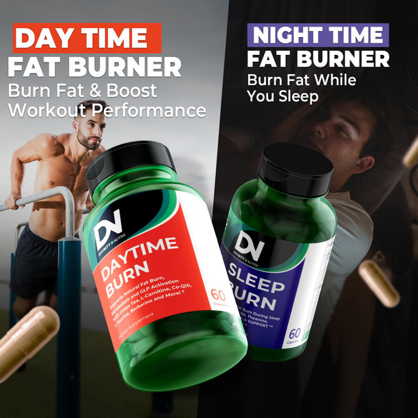 Daytime Fat Burner Supplement for Men & Women,Weight Loss Pills for Women with Green Tea Extract Co-Q10 Turmeric BerberineBitter Melon for Metabolism Appetite Support 60 Capsules