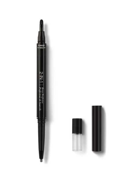 Absolute New York 2-In-1 Brow Perfecter Dual-Ended Eyebrow Tool Pencil And Pomade (Aebd02 Dark Brunette)
