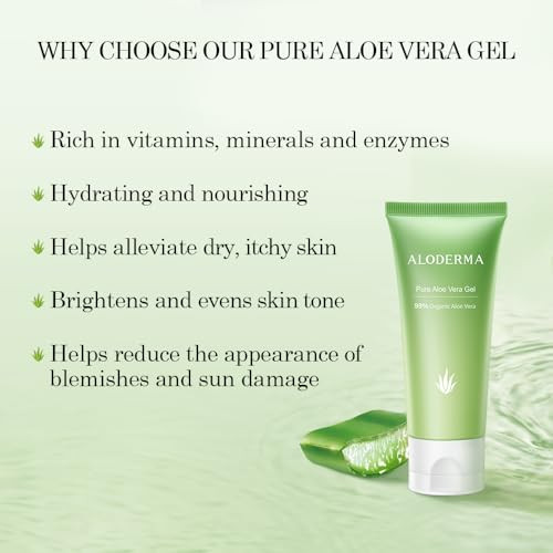 Aloderma Essential Aloe Brightening Skin Care Set - 4 Pieces - Gel Cleanser Toner Cream