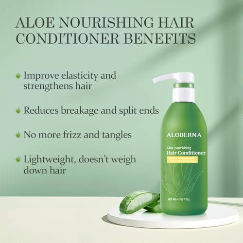 Aloderma Aloe Vera Hair Care Set: Volumizing Shampoo Nourishing Conditioner