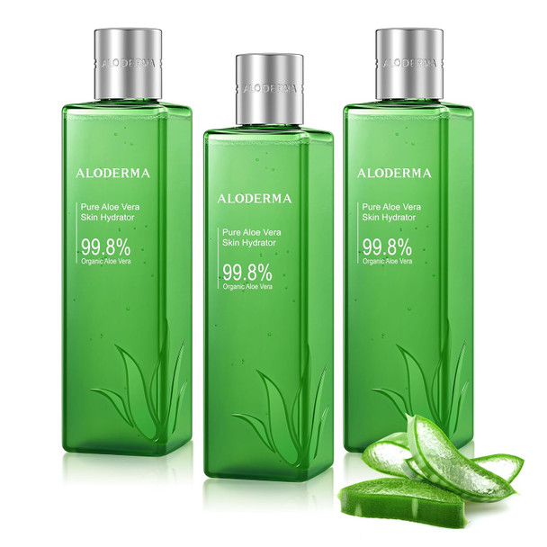 Aloderma Fresh Aloe Vera Face Hydrator Made With 99.8% Organic Aloe Vera Within 12 Hours Of Harvest - No Thickeners Great For Acne Prone & Sensitive Skin Repair Scalp & Hair 240Ml
