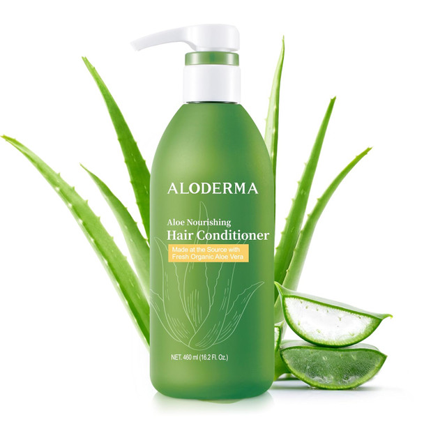 Aloderma Aloe Nourishing Body Wash 16Oz - Fresh Organic Aloe Vera Based (No Water Added) For All Skin Types + Moisturizing Shea Butter & Allantoin For Naturally Soft Hydrated & Nourished Skin
