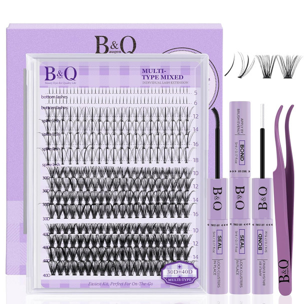 B&Qaugen Lash Bond And Seal Waterproof 10Ml Eyelash Bond And Seal Lash Glue For Lash Clusters 72 Hours Black Lash Glue And Bond Super Strong Lash Extension Bond And Seal Long Lasting (Newst-Hei New)