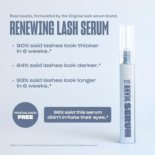 Babe Original Renewing Lash Serum 6Ml And 4 Real Mascara Bundle Peptide-Infused Eyelash Serum For Fuller Longer-Looking Natural Lashes Lash Enhancing Treatment