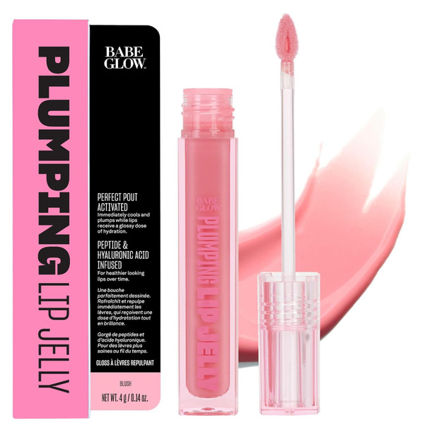 Babe Original Glow Plumping Lip Jelly For Thicker Lips - High Shine Lip Gloss For Moisturizing Hydrating And Soothing Lips
