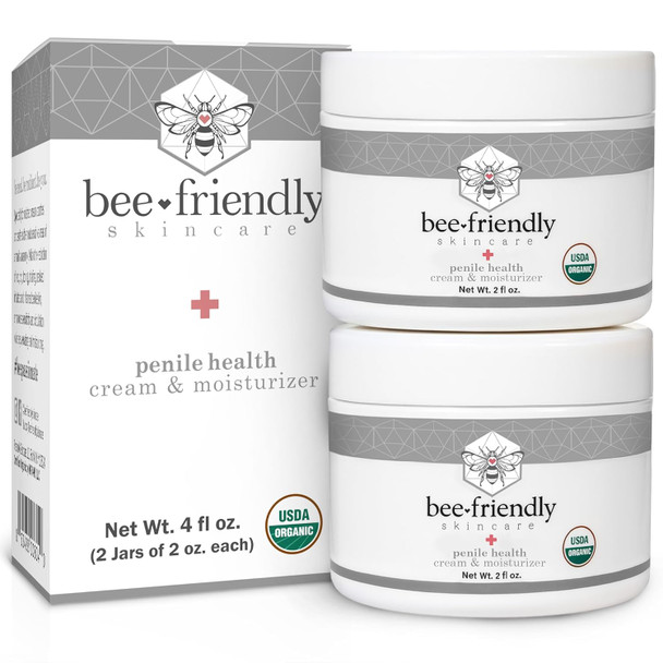 Beefriendly Organic Penile Health Creme Usda Certified Cream Natural Moisturizer Aids With Dry Chafed Itchy Irritated & Sensitive Male Skin 2 Oz