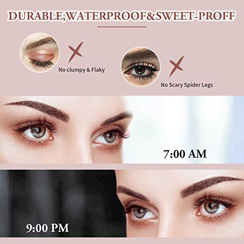 Bestidy 4D Silk Fiber Lash Mascara - Natural Waterproof Smudge-Proof Thickening & Lengthening No Clumping Lasts All Day