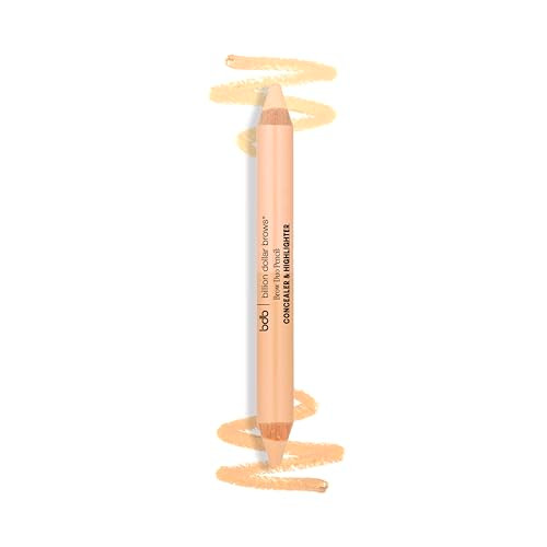 Billion Dollar Brows Duo Brow Highlighter & Concealer Pencil For Lifting And Highlighting Eyebrows Universal 3.6G 0.13 Ounce (B3065)