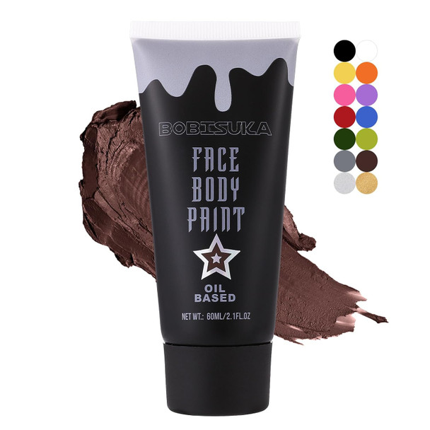 Bobisuka Gold Face Body Paint Metallic Oil-Based Painting Kit Cream Blendable Facepaint For Halloween Cosplay Costume Parties Stage Theater Sfx Special Effect Makeup 2.1 Fl.Oz