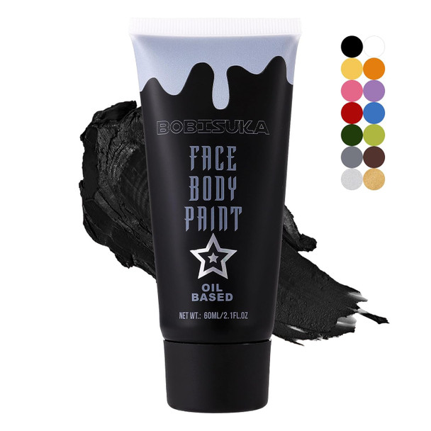 Bobisuka Gold Face Body Paint Metallic Oil-Based Painting Kit Cream Blendable Facepaint For Halloween Cosplay Costume Parties Stage Theater Sfx Special Effect Makeup 2.1 Fl.Oz