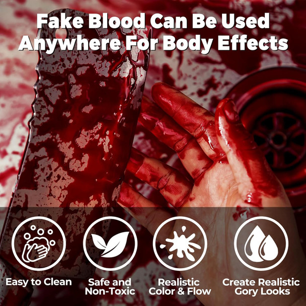 Bobisuka Fake Blood Spray For Cosplay - Vampire Blood Washable For Clothes And Face - Fake Blood Makeup (Dark 50Ml)