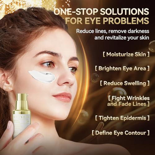 Breylee Renewal Eye Serum With Coffine Niacinamide Polypeptide Eye Care For Puffy Eye Bags Fine Lines Dark Circles Wrinkles Anti-Puffiness & Fading Fine Lines