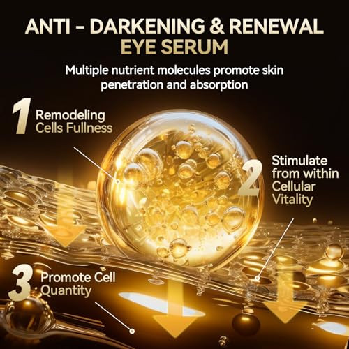 Breylee Renewal Eye Serum With Coffine Niacinamide Polypeptide Eye Care For Puffy Eye Bags Fine Lines Dark Circles Wrinkles Anti-Puffiness & Fading Fine Lines