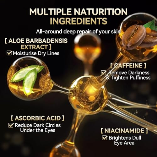 Breylee Renewal Eye Serum With Coffine Niacinamide Polypeptide Eye Care For Puffy Eye Bags Fine Lines Dark Circles Wrinkles Anti-Puffiness & Fading Fine Lines