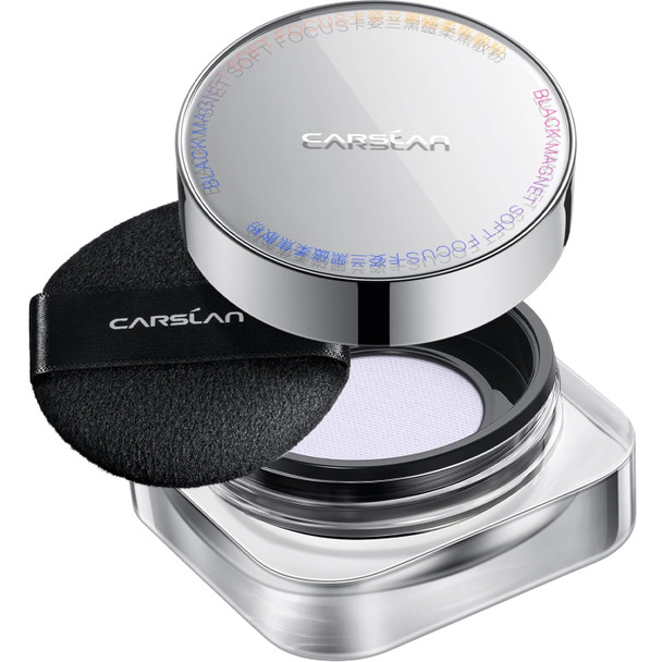 Carslan 1.0 Soft Focus Loose Setting Powder Waterproof Matte Oil Control Shine Free Talc-Free Face Powder Makeup 24H Longwear Finishing Powder 01 Blue Purple