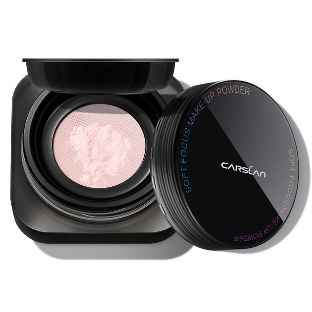 Carslan 1.0 Soft Focus Loose Setting Powder Waterproof Matte Oil Control Shine Free Talc-Free Face Powder Makeup 24H Longwear Finishing Powder 01 Blue Purple