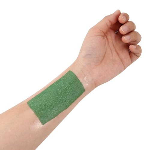 Ccbeauty Green Liquid Makeup Foundation Green Face Paint Professional Face Painting Kit Buildable & Flawless Full Coverage & High Pigmented Non-Toxic Body Paint For Halloween Costume Makeup