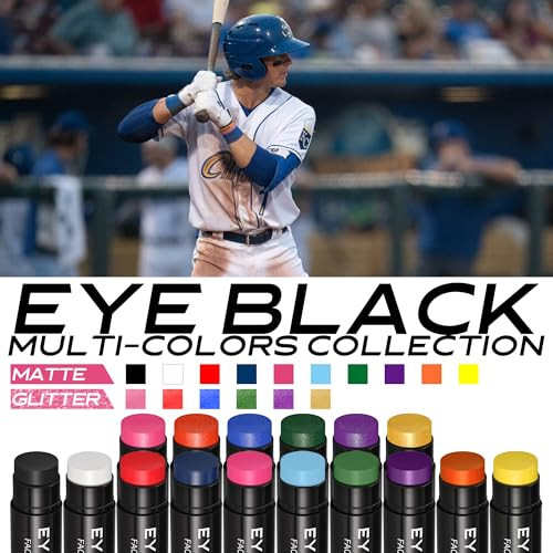 Ccbeauty Navy Blue Eye Black Stick For Multi Sports Anti-Glare Eyeblack For Baseball Football Softball Lacrosse Water-Proof Eye Black Grease Paint For Athletes & Fans