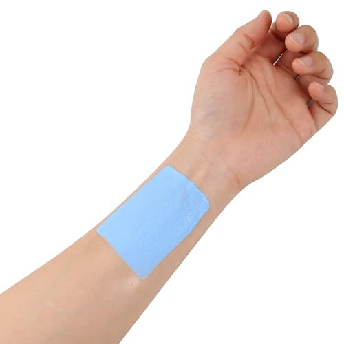 Ccbeauty Light Blue Liquid Makeup Foundation Light Blue Face Paint Professional Face Painting Kit Buildable & Flawless Full Coverage & High Pigmented Body Paint For Halloween Costume Sally Makeup