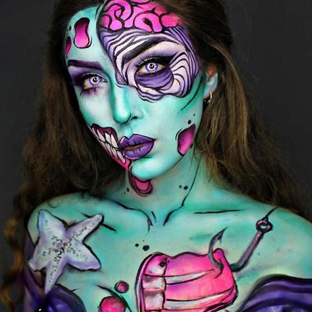Ccbeauty Professional 12 Colors Face Body Paint Kit Oil Non Toxic High Pigment Creamy Painting Palette For Halloween Costume Fancy Sfx Cosplay Stage Makeup Set With 6 Wooden Premium Brushes Deep