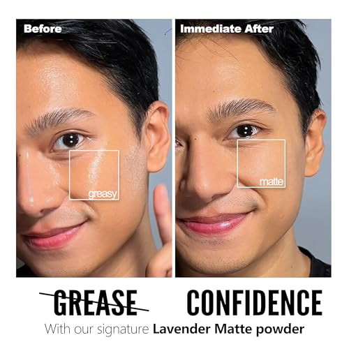 Chillab Lavender Matte Powder Lightweight Translucent Setting Powder For Oily Skin Oil Control For Men & Women No Powdery Look Blurs Pores Matte Finish Shine-Free Face Powder For All Skin Tones