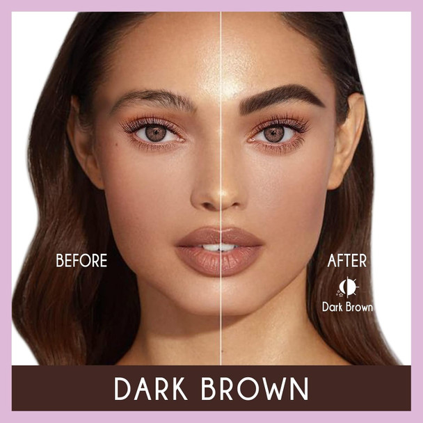 Cilrofelr Eyebrow Stamp Stencil Kit Eyebrow Stamp And Shaping Kit Brow Trio Eyebrow Pomade Kit One Step Brow Stamp Kit With 10 Brow Stencils Waterproof Long-Lasting Eyebrow Makeup Dark Brown