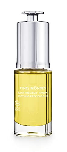 Cinq Mondes Soothing Precious Elixir Facial Oil Serum 0.50 Fl.Oz - With Camellia Oil And Plant Super Oils To Soothe Extremely Dry Skin Or Red And Sensitive Skin
